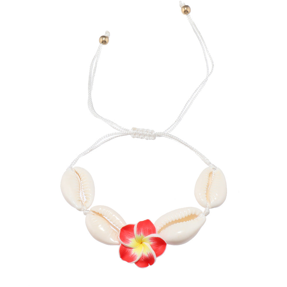 Wholesale Bohemian Style Beach Flower Shell Bracelet Anklet ACC-BT-Saih015