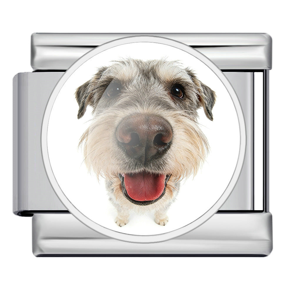 Wholesale Stylish DIY Stainless Steel Watch Band with Cute Dog Print,  Fashion Accessory for Resale