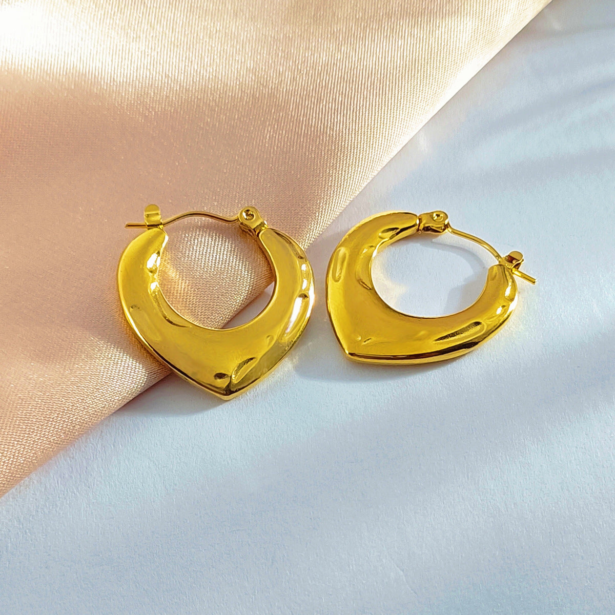 Wholesale Stainless Steel Plated 18k Gold Geometric Earrings