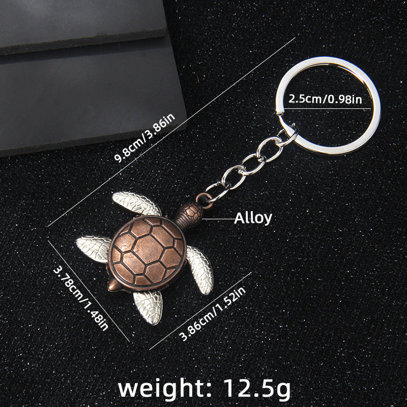 Wholesale Metal Turtle Keychain Antique Bronze Finish Car Key Accessory Boutique Gift