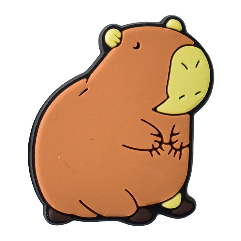 Wholesale Random 100pcs Cartoon Cute Small Animal PVC Soft Rubber Shoe Buckle Decoration ACC-SC-RYY063