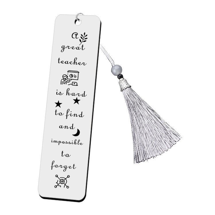 Wholesale Stainless Steel Bookmark Laser Engraved Custom Logo Teacher S Day Gift DIY Bookmark For Boutique Resale