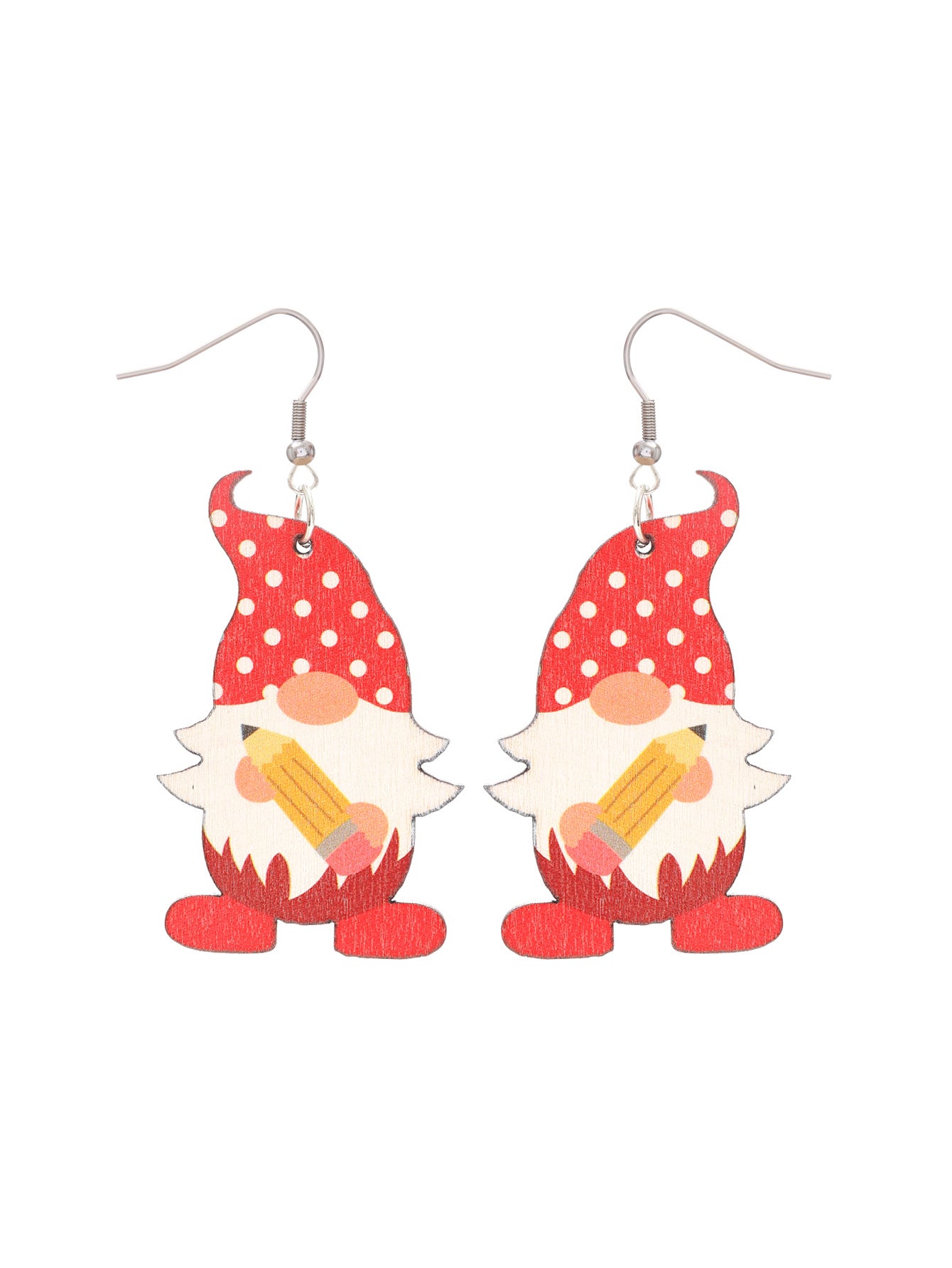 Wholesale  School Season Teacher's Day Apple Pencil Rocket Books  Water Drops Wooden Earrings