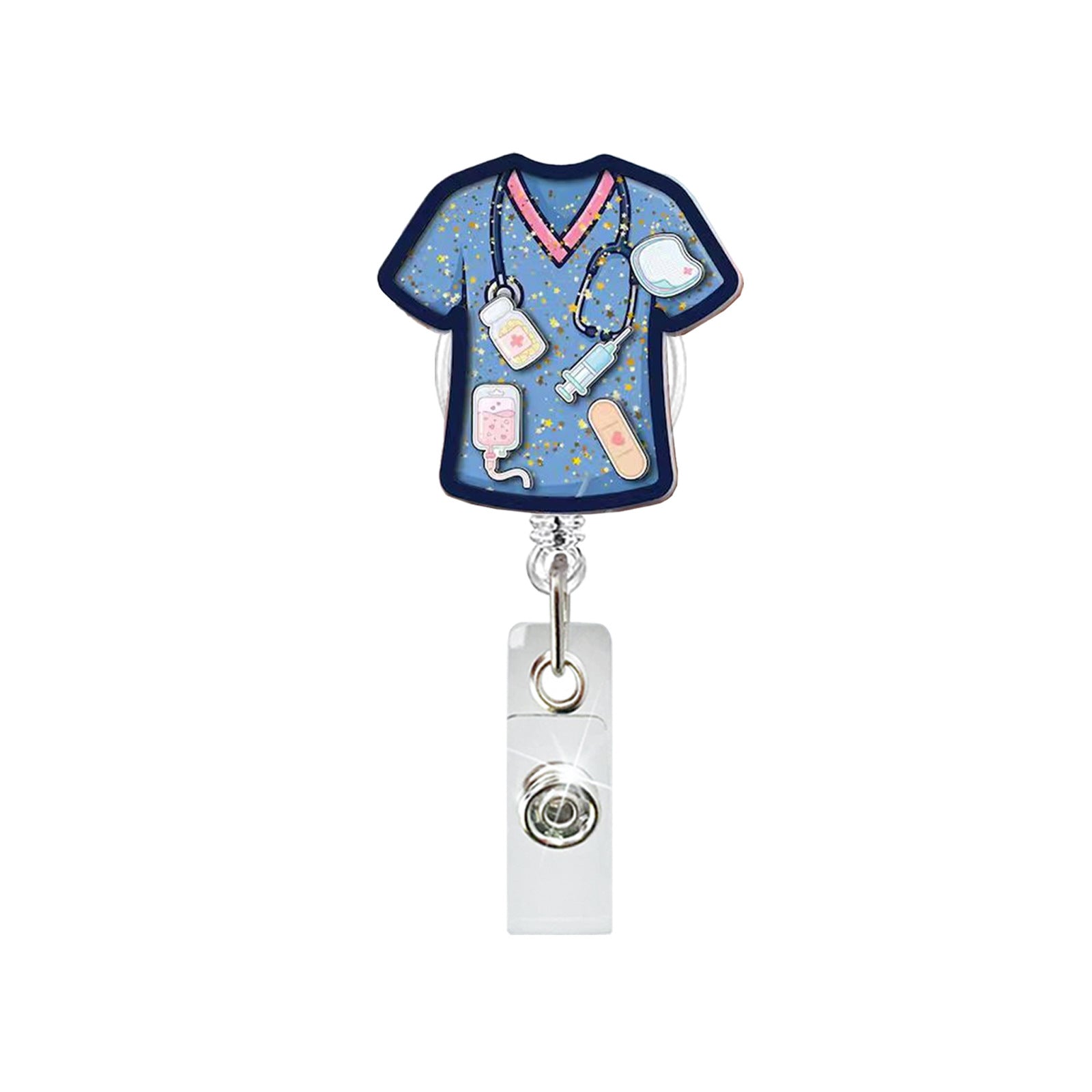 Wholesale Acrylic Medical-Themed Retractable Badge Reel for Medical Students Fashion Accessory