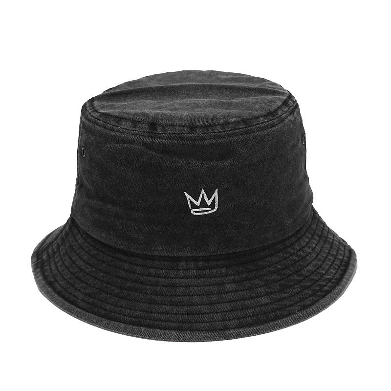 Wholesale Crown Embroidered Fisherman Hat