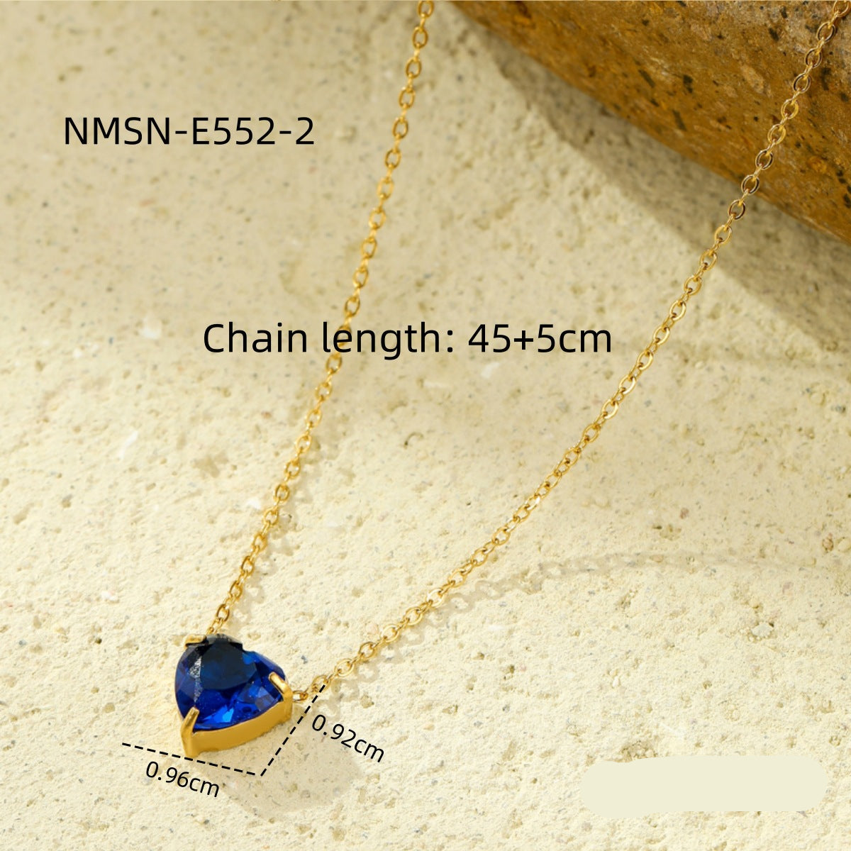 Wholesale luxury stainless steel love inlaid zircon plated 18K gold clavicle chain