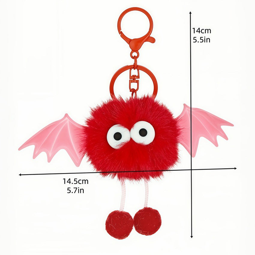 Wholesale  Plush Bat Bag Pendant Keychain Cute Decorative Accessory