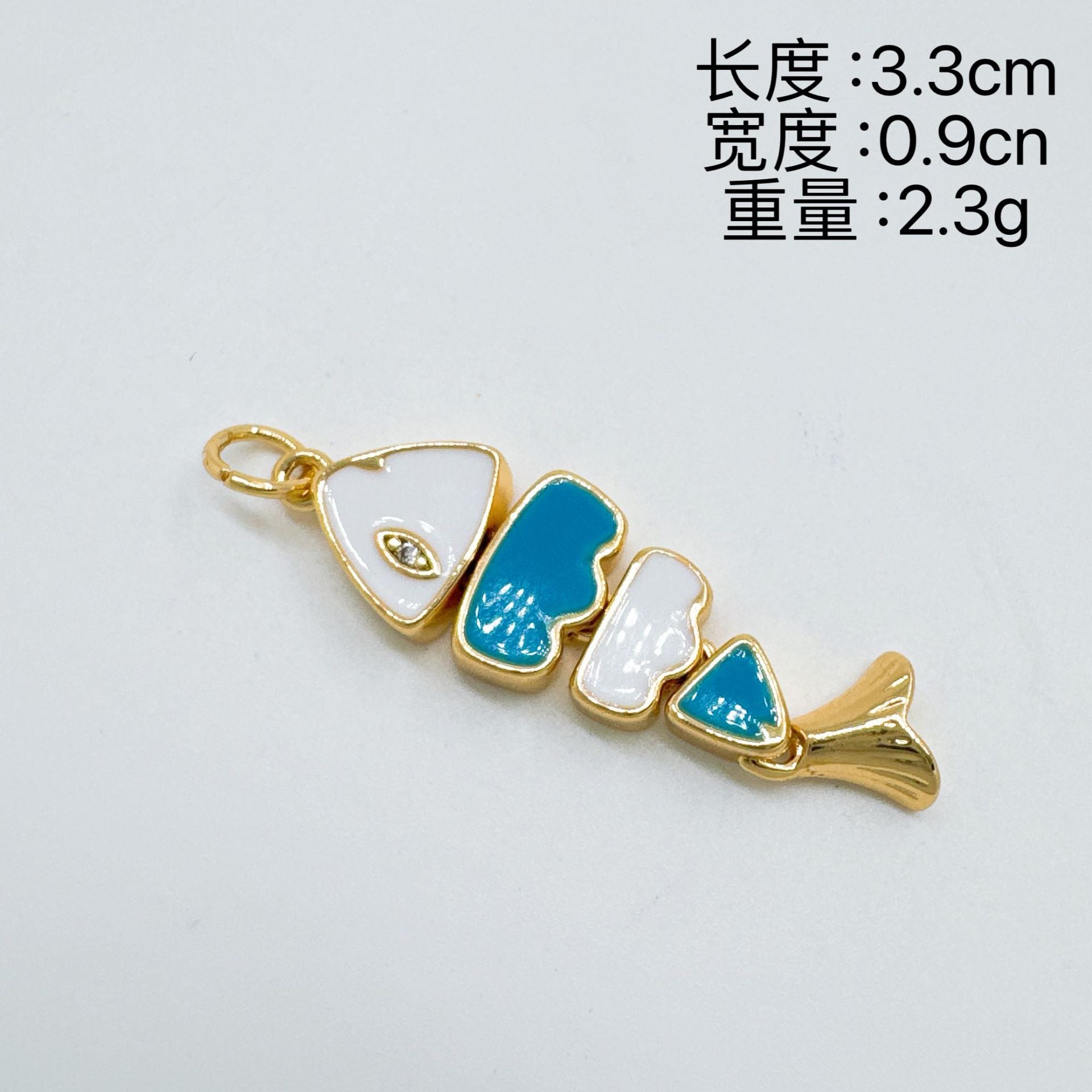 Wholesale Ocean Sea Fish Micro-Inlaid Zircon Gold Plated Pendant Necklace Jewelry Accessory Boutique Resale