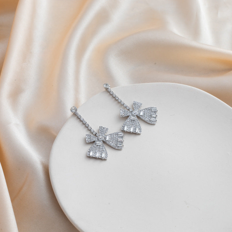 Wholesale Vintage Butterfly Hollow Blue Five-pointed Star Earrings