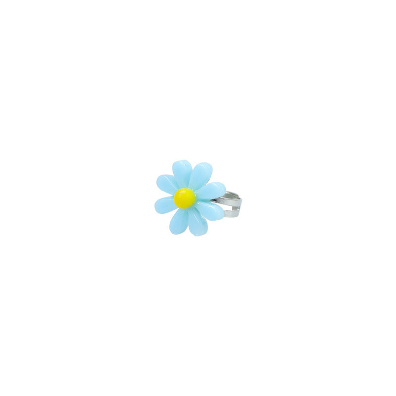Wholesale multi-color Daisy flower necklace ring