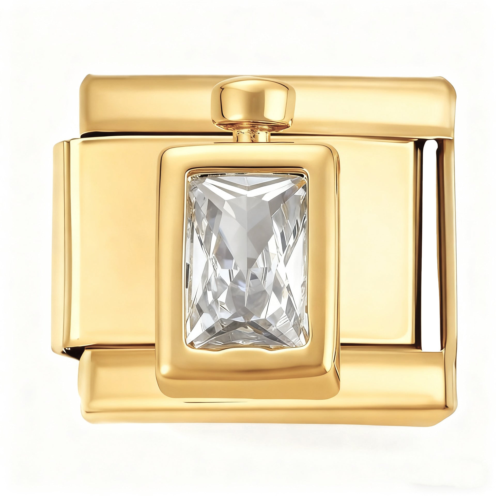 Wholesale 2PCS 9mm Italian Charm Starter Bracelets DIY square Single Section Creative Stainless Steel Composable Bracelet