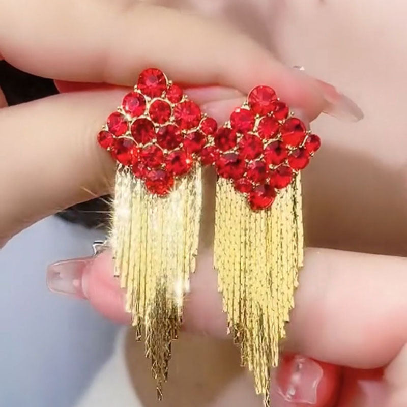 Wholesale Light luxury  slimming  zircon diamond earrings