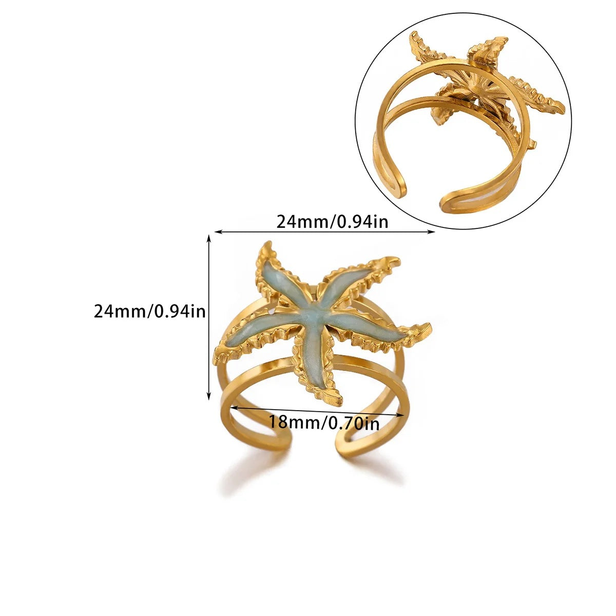 Wholesale Crab Shaped Open Ring Drip Oil Stainless Steel Fashion Accessory Gift