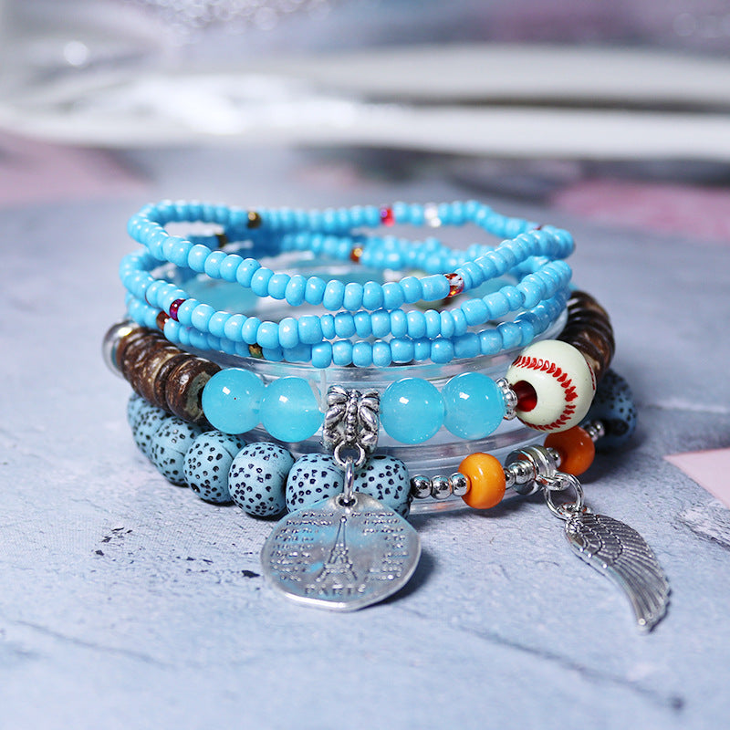 Wholesale Bohemian Multi-layer Rice Bead Bracelet ACC-BT-NaiHong003
