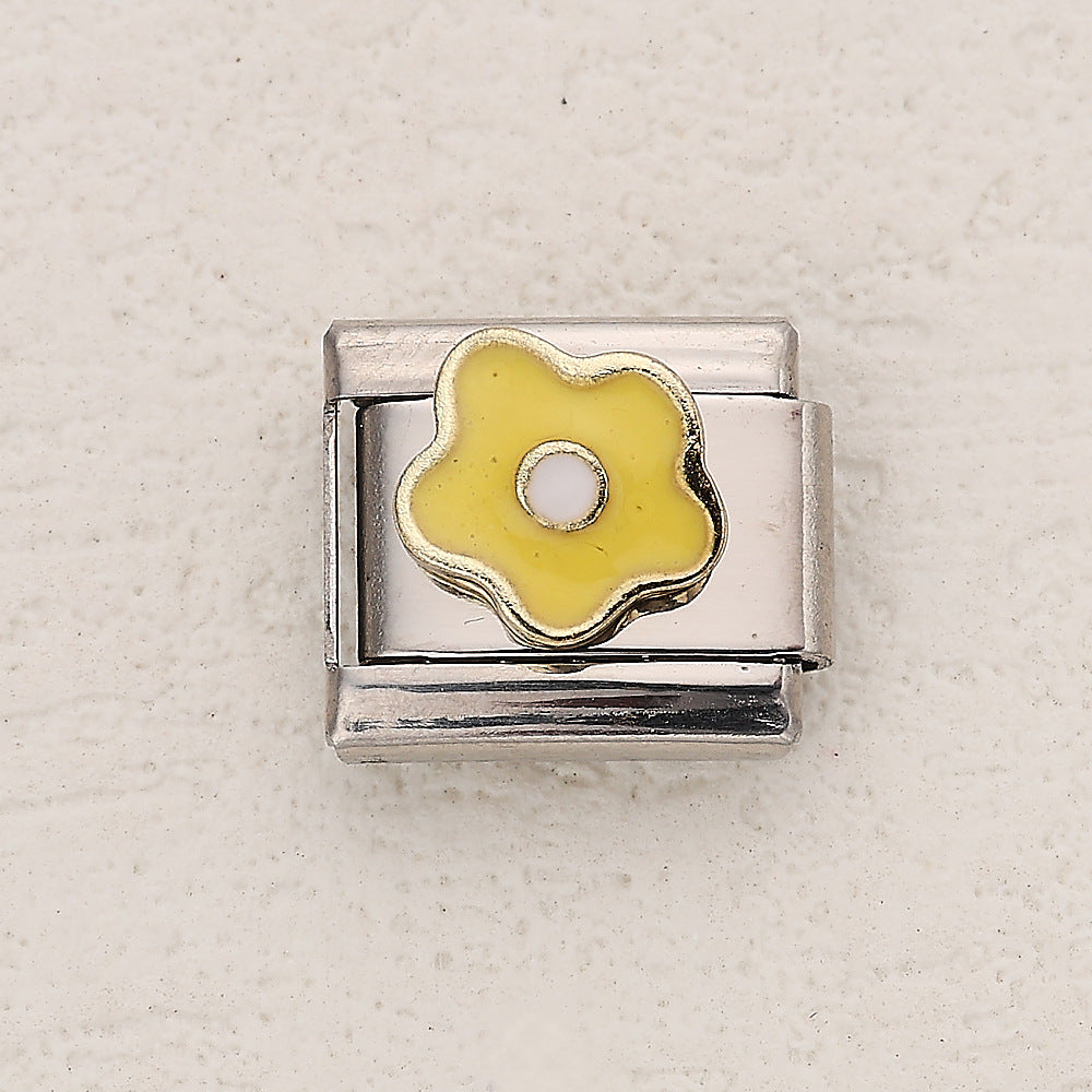 Wholesale 10pcs Italian Charm Bracelet 9mm DIY Splicing Cute Creative Stainless Steel Composable Bracelet