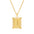 Wholesale letter necklace creative square stainless steel necklace
