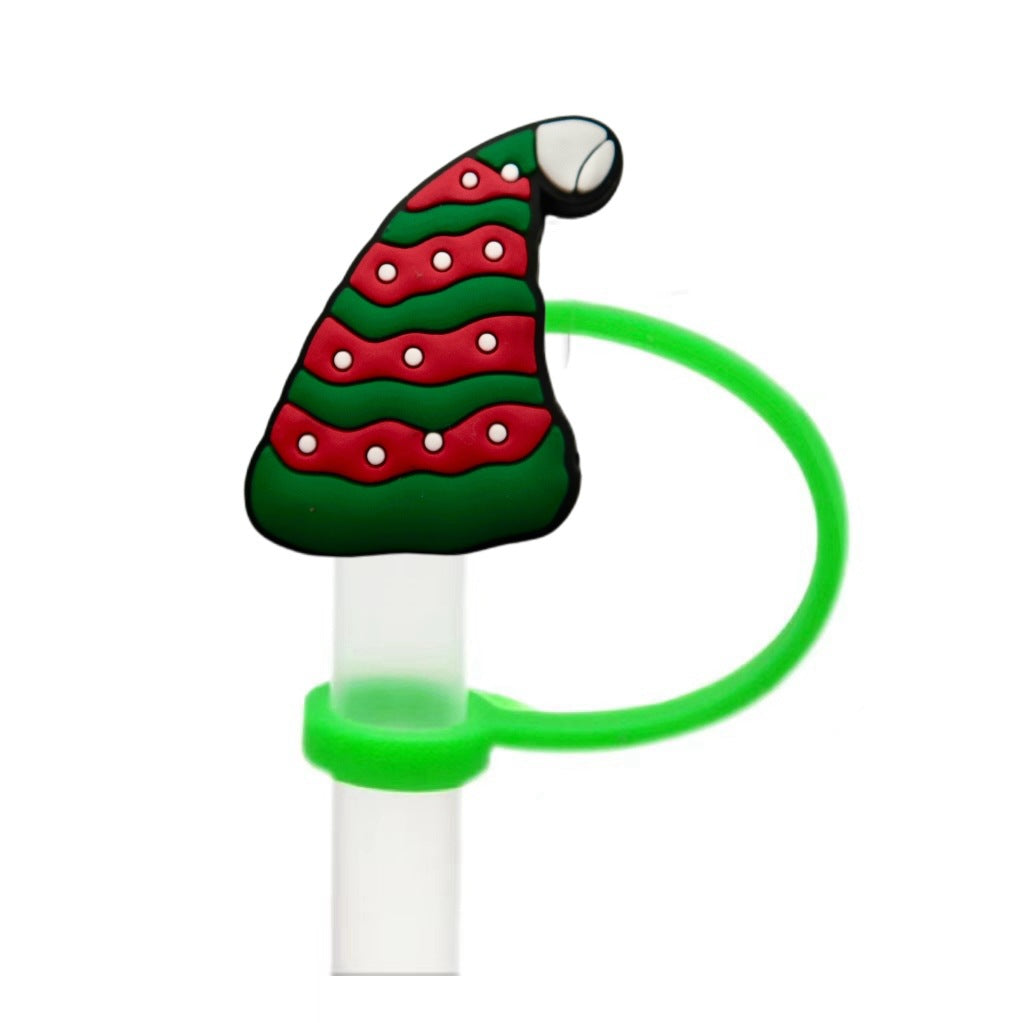 Wholesale 10pcs Christmas theme ideas 8/ 10mm Straw Cover Straw Tube Cap
