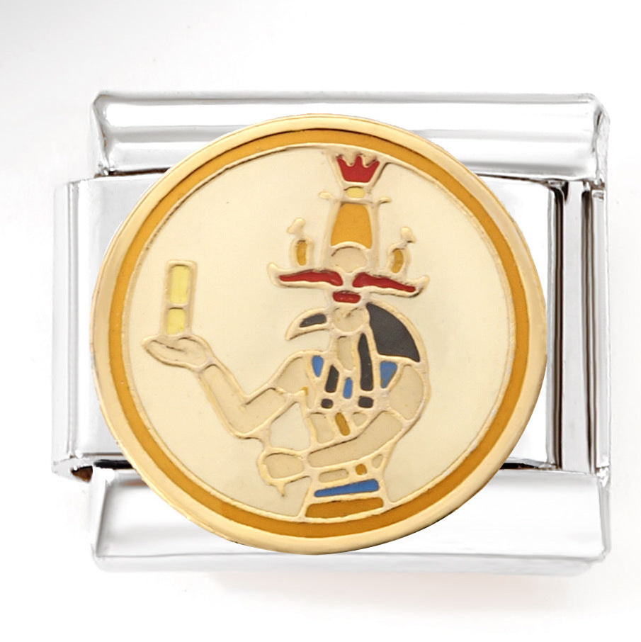 Wholesale Italian Charm Bracelet 9mm DIY Splicing Egyptian Desert Series Stainless Steel Composable Bracelet