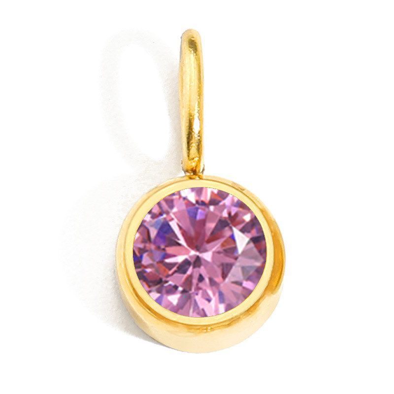 Wholesale Stainless steel birthday stone letter pendant