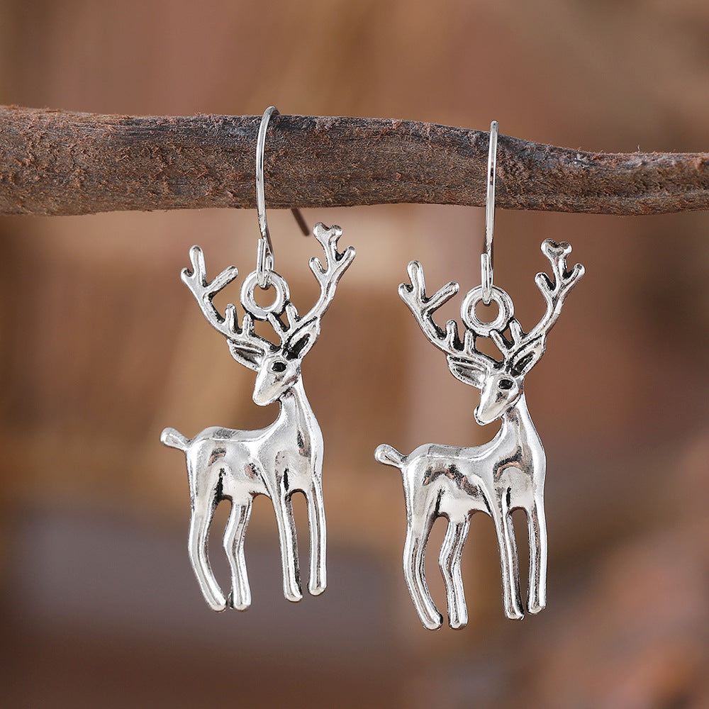 Wholesale Retro  Pendant Earrings For Women With Cute Elk Design Party Wear Fashion Accessory