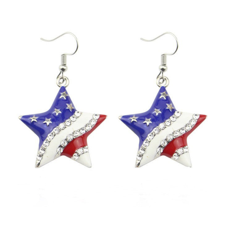 Wholesale  Independence Day Flag Series Earrings