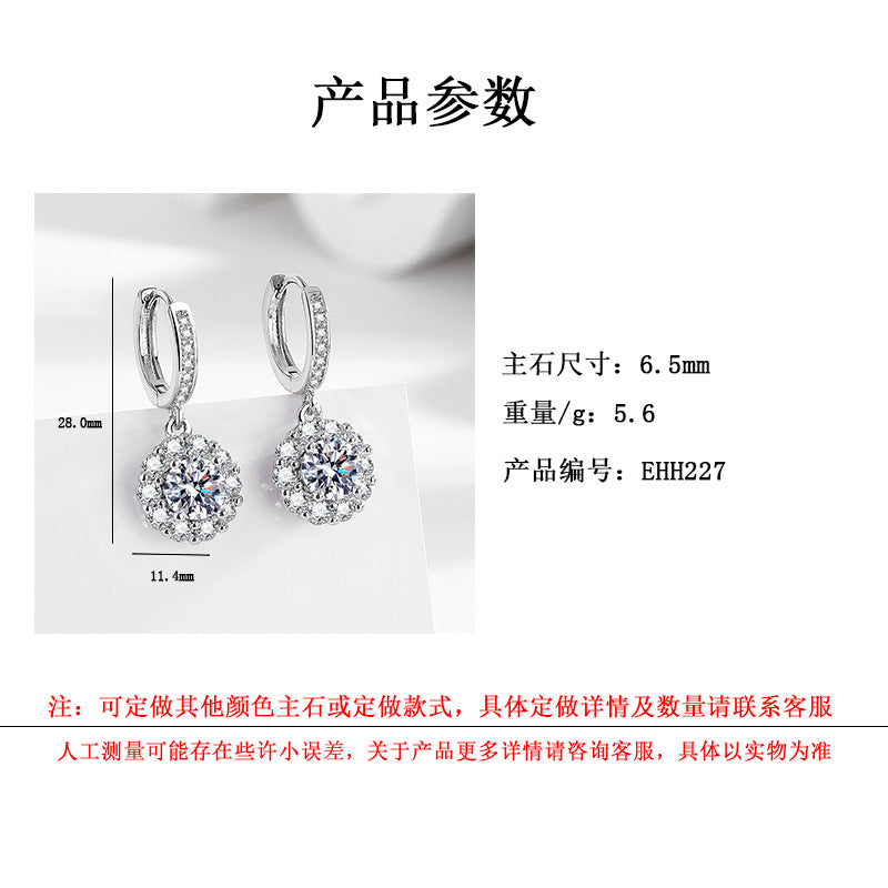 Wholesale Copper flower earrings with cubic zirconia