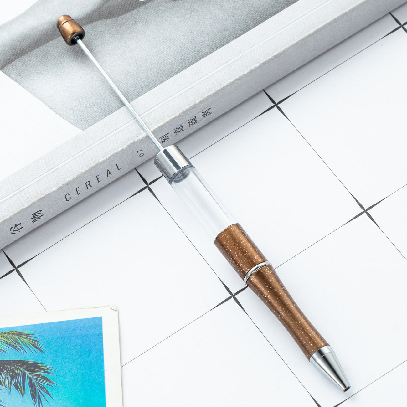 Wholesale Beadable Pens Plastic Empty Tube Bead Pen DIY Pen DIY Beadable ACC-PN-HuaH047