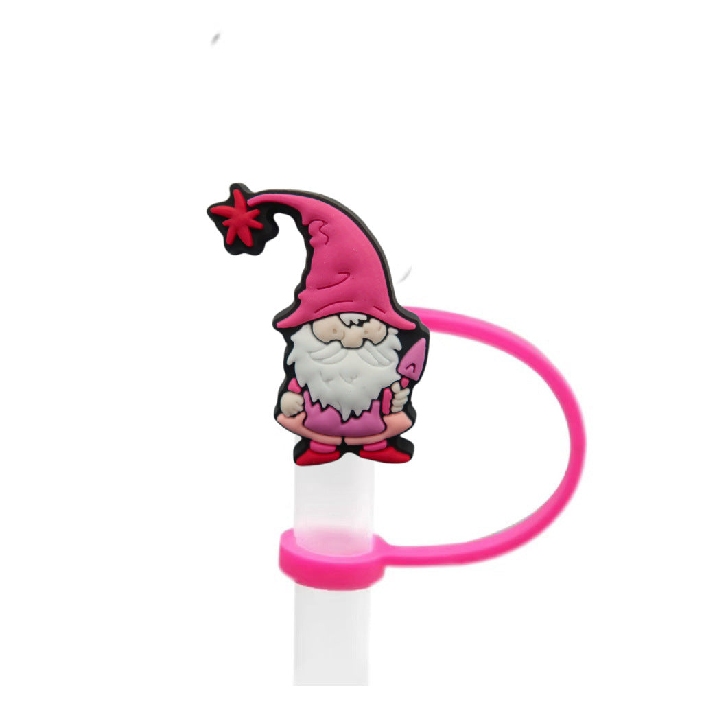 Wholesale 10pcs Christmas Series Cute Cartoon Party  Straw Cover Straw Tube Cap