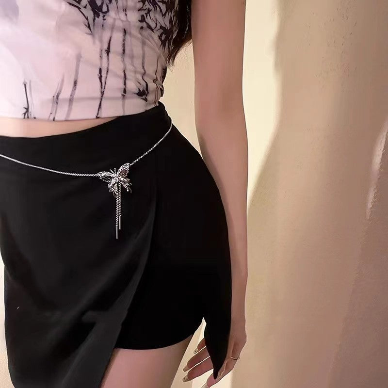 Wholesale Butterfly Necklace Three-dimensional Sweater Chain Tassel Clavicle Chain ACC-NE-Tongs008