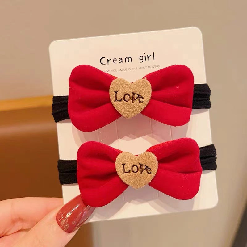 Wholesale Red Bow Headband Hair Tie Hair Scrunchies ACC-HS-Shenb002
