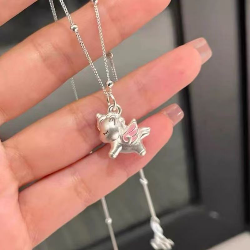 Wholesale Cute Cartoon Unicorn Necklace