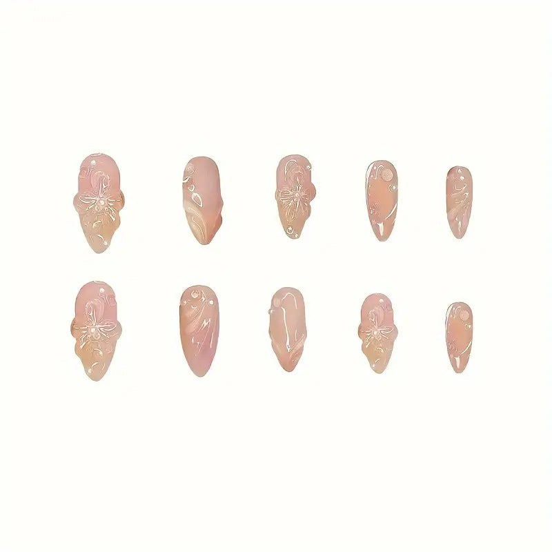 Wholesale 24 Pieces/box 3D Flowers Nails Kits Nail Stickers