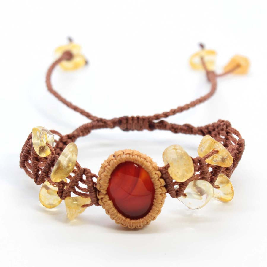 Wholesale Fashion Handmade Braided Crystal Bracelet Adjustable Gemstone Jewelry Gift For Couple Students Boutique Resale