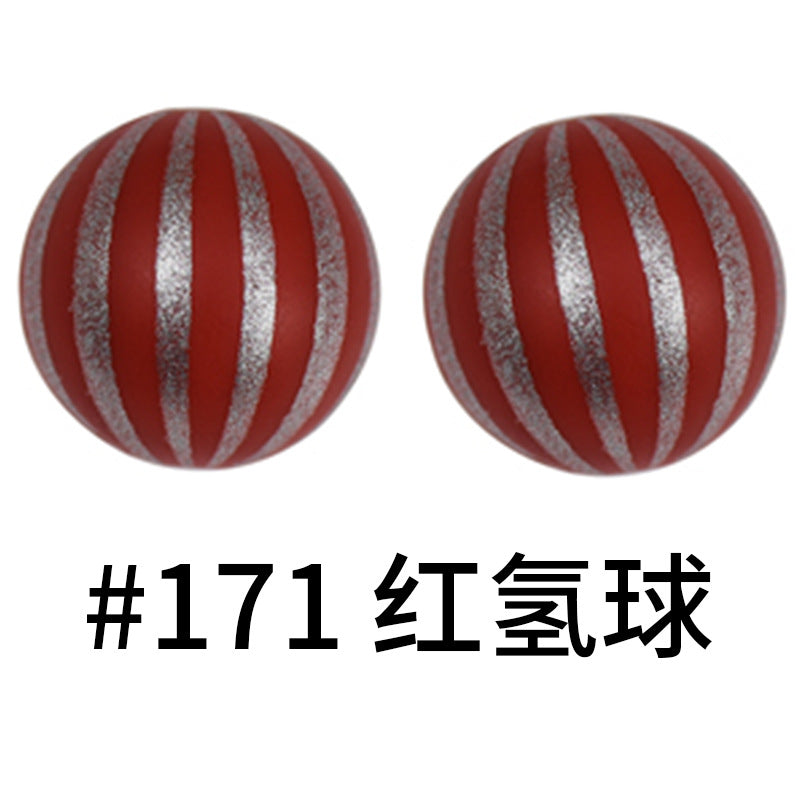 Wholesale 50pcs Western Style Leopard Skull Color Aztec Printed Silicone Balls Beads ACC-BDS-HeSheng005