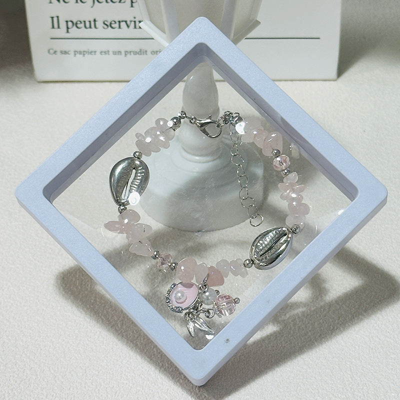 Wholesale  natural crystal irregular gravel bracelet