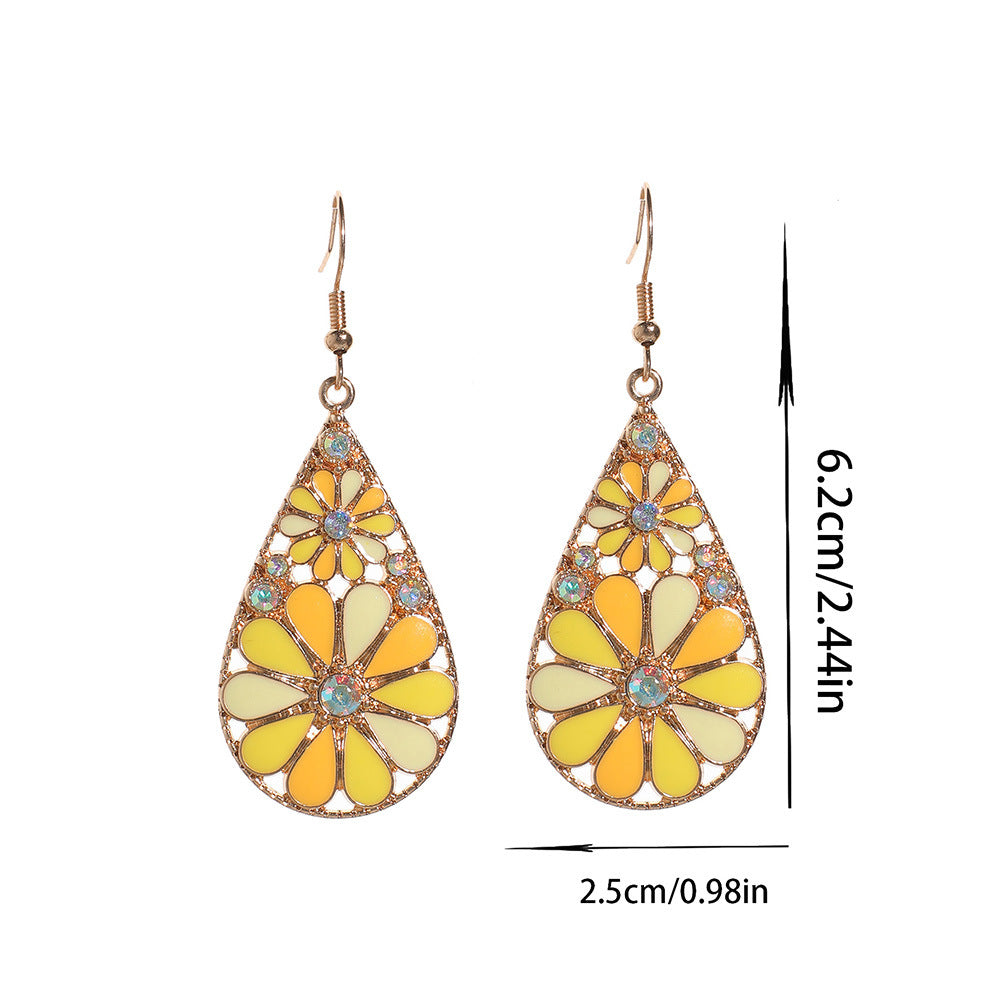 Wholesale  Bohemian Drop Earrings Earrings with Diamond Vintage