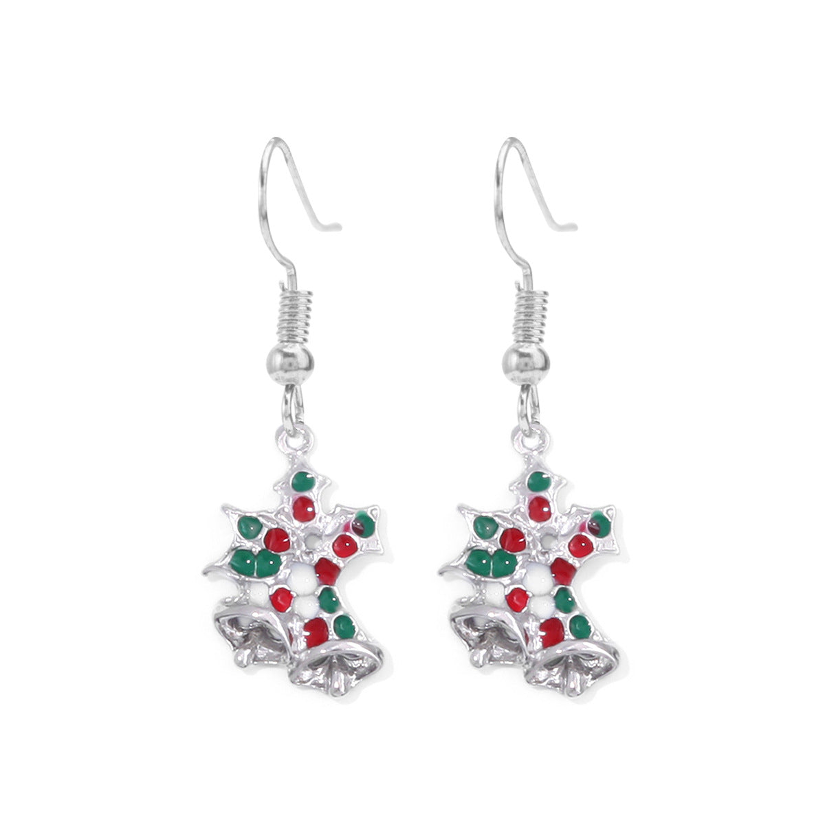 Wholesale Christmas Alloy Oil Drop Christmas Tree Snowflake Earrings ACC-ES-Bingl005