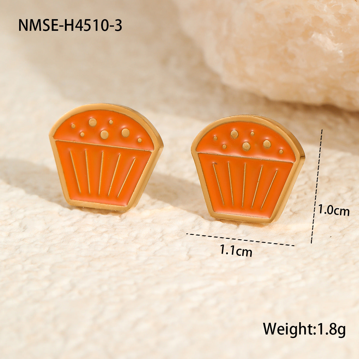 Wholesale  Colorful Oil-Dropping Stainless Steel Earrings