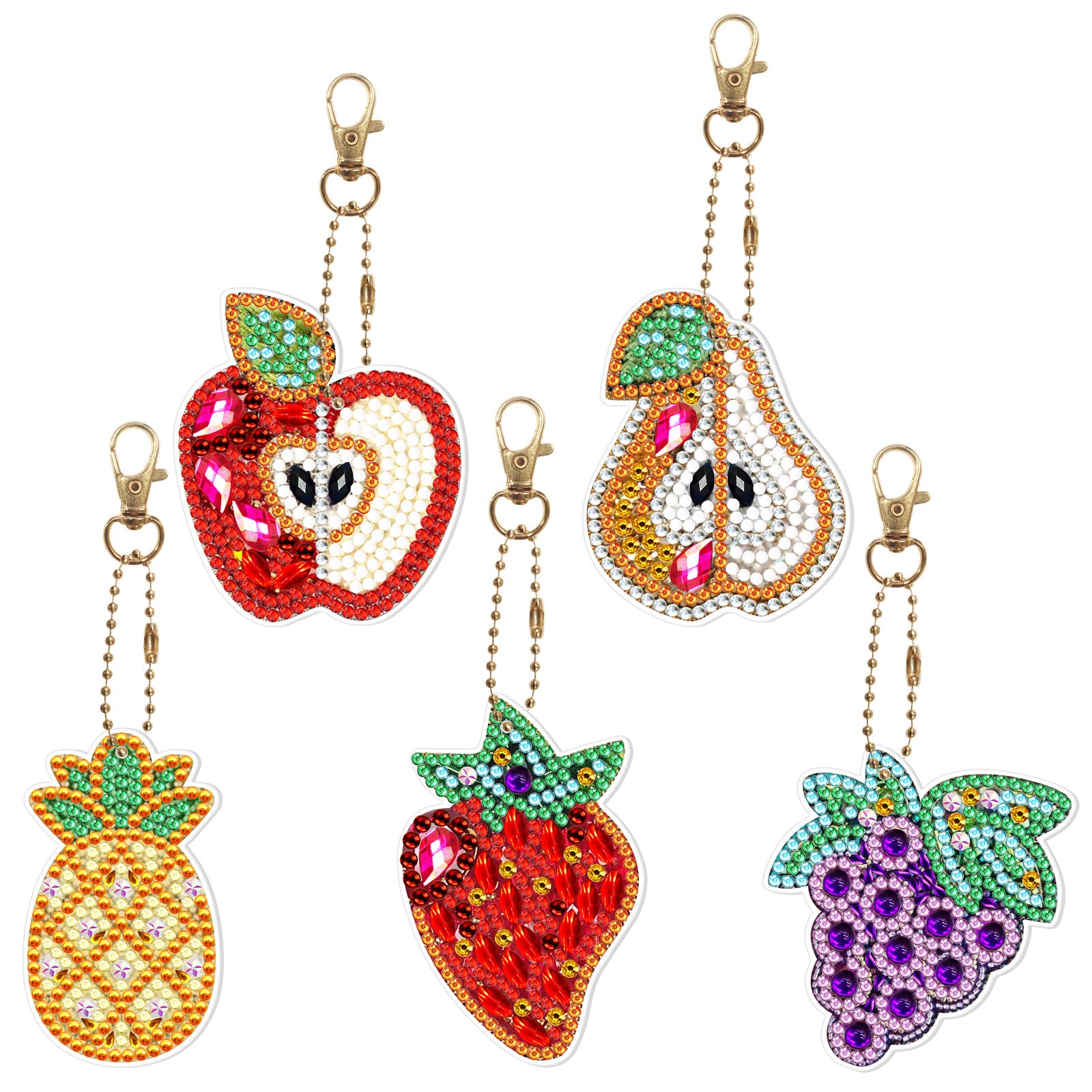 Wholesale Christmas Keychain Handmade Diamond Easter Key Chain ACC-KC-PengDao001