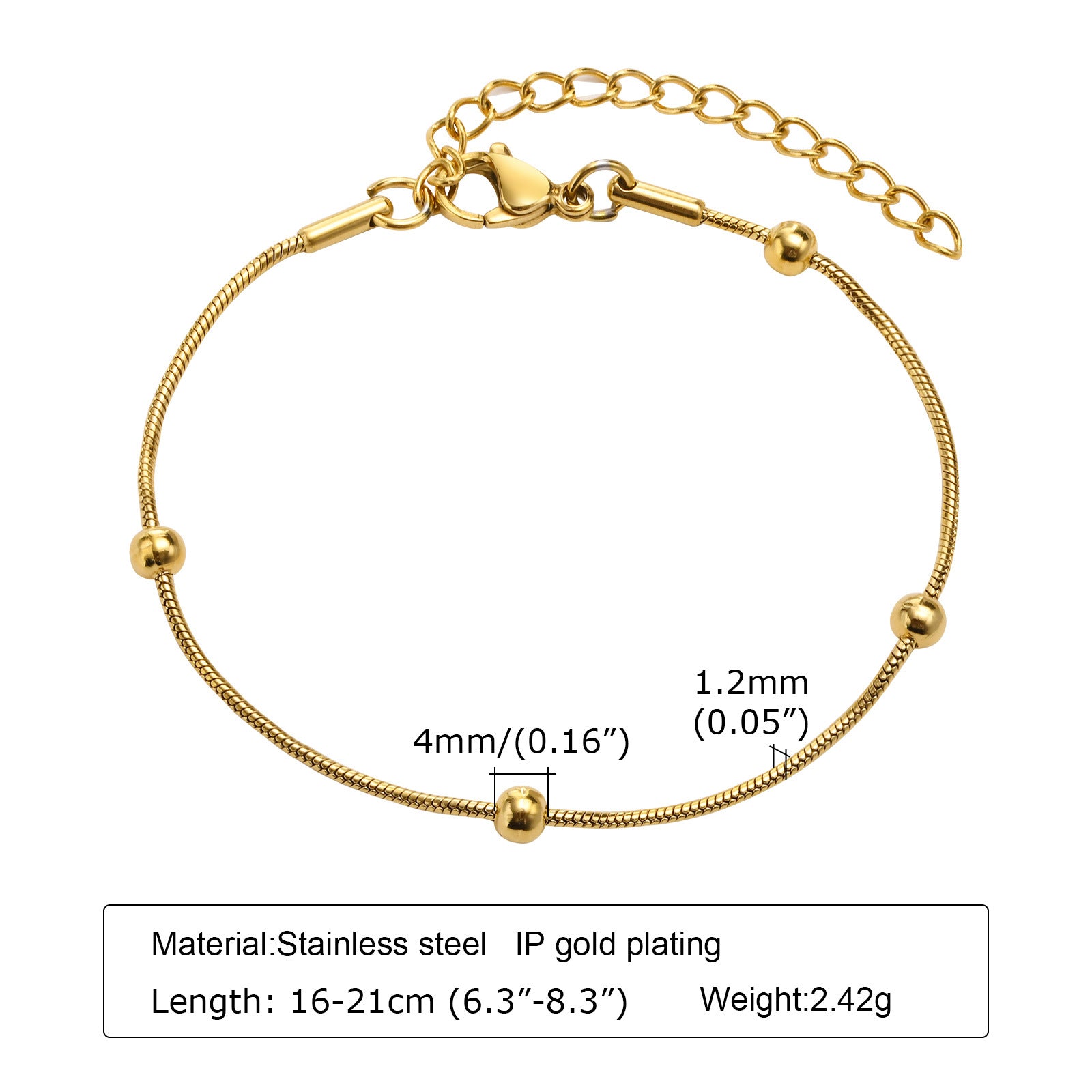 Wholesale Stylish Zirconia Adjustable Bracelet Stainless Steel 18K Gold Tone Women S Boutique Jewelry Accessory