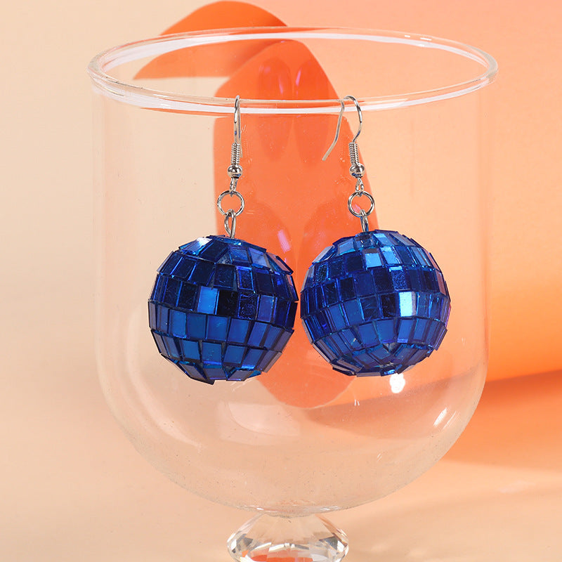 Wholesale  American retro disco earrings disco laser light ball earrings