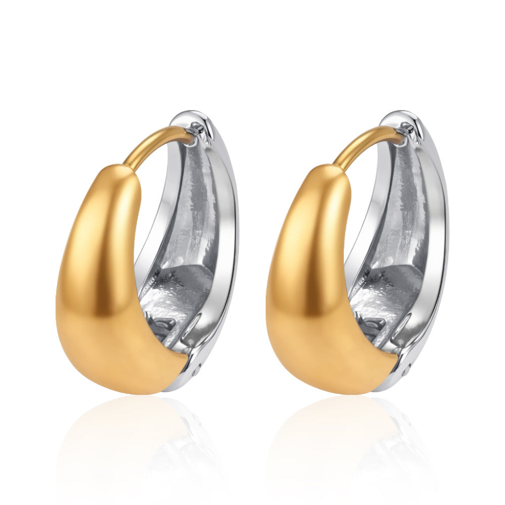 Wholesale Minimalist 18K Gold Plated Stainless Steel Earrings Fashion Accessory for Boutique Resale