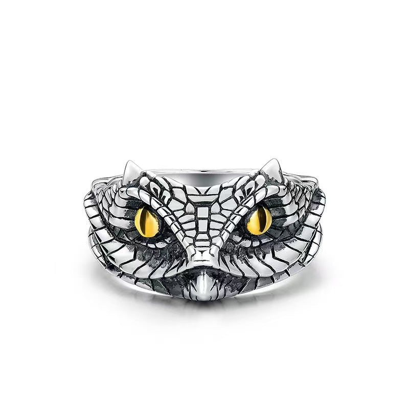 Wholesale Silver Corner Python Ring