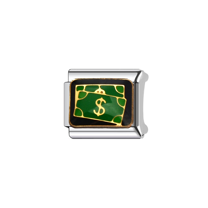 Wholesale Italian Charm Bracelet 9mm DIY Splicing Cute Creative Stainless Steel Composable Bracelet