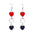 Wholesale  Independence Day earrings  personality red white blue diamond flag USA five-pointed star earrings