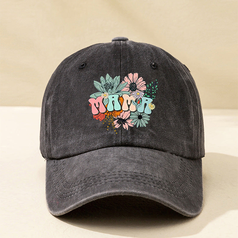 Wholesale MAMA Flower Printed Cotton Baseball Hat ACC-HT-TangQiu002
