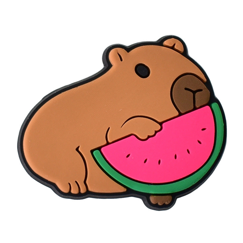 Wholesale Random 100pcs Cartoon Cute Small Animal PVC Soft Rubber Shoe Buckle Decoration ACC-SC-RYY063