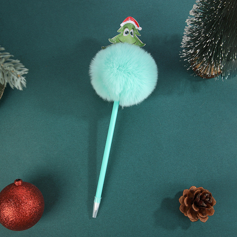 Wholesale Christmas style plush pen ballpoint pen