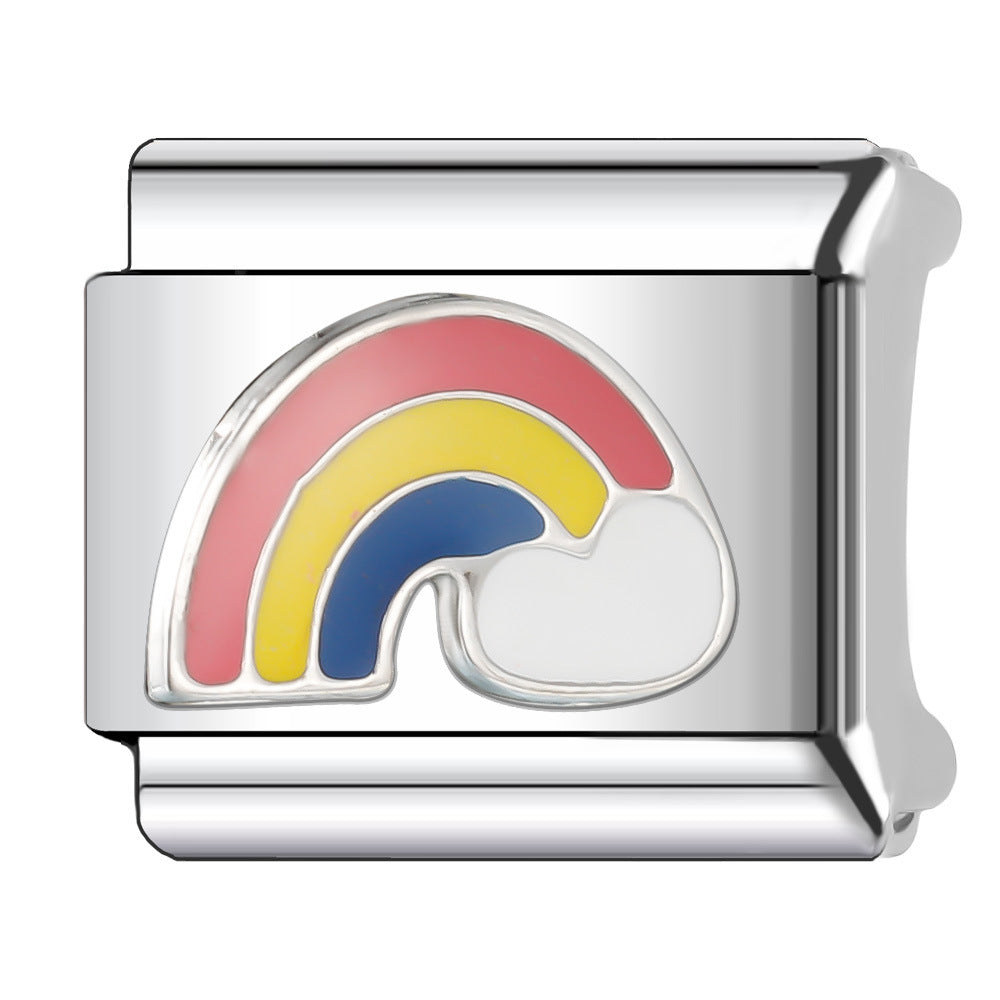 Wholesale Italian Charm Bracelet 9mm DIY Splicing Star Moon Planet Stainless Steel Composable Bracelet