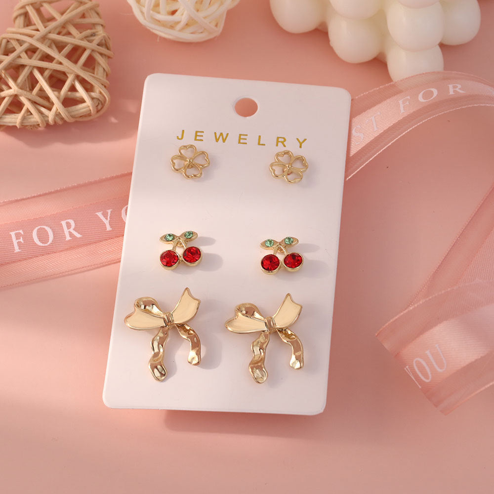 Wholesale Oil-dripping fruit and bee earring